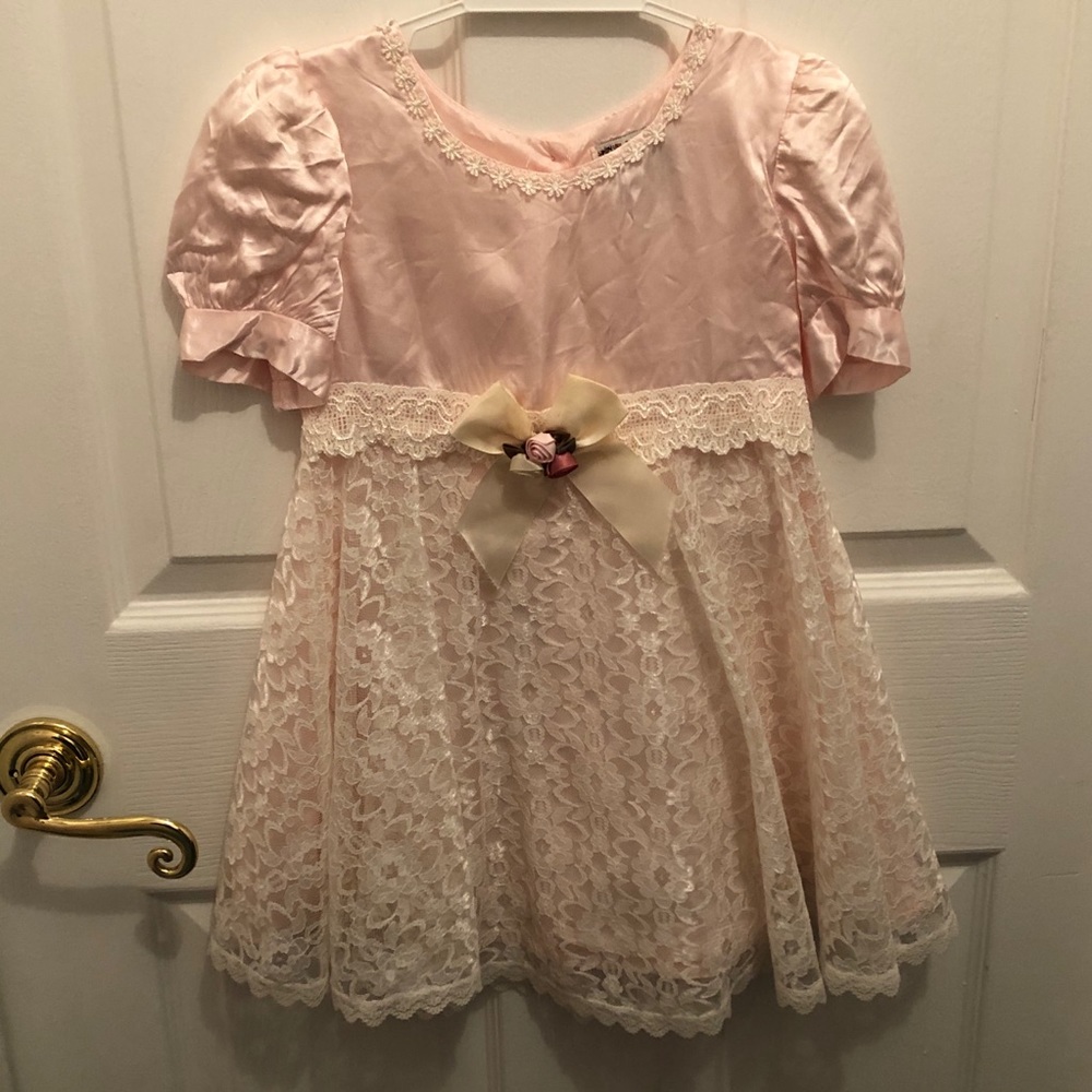 Pink and Ivory Little Girl’s Formal Dress Size 4T
